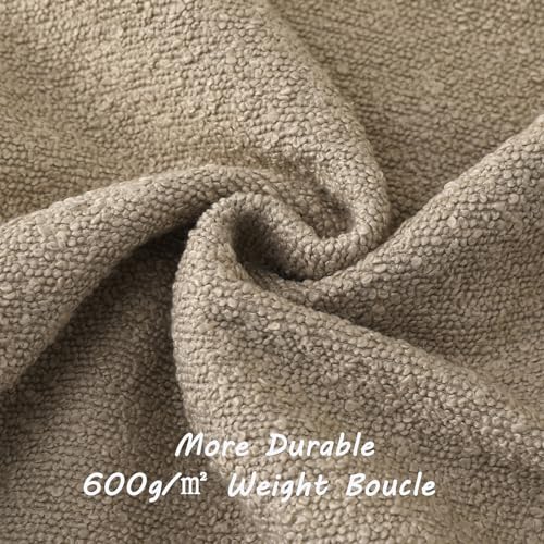 Pack of 2 Boucle Textured Throw Pillow Covers 24x24 Inch (Oatmeal / 24" x 24" (Pack of 2))