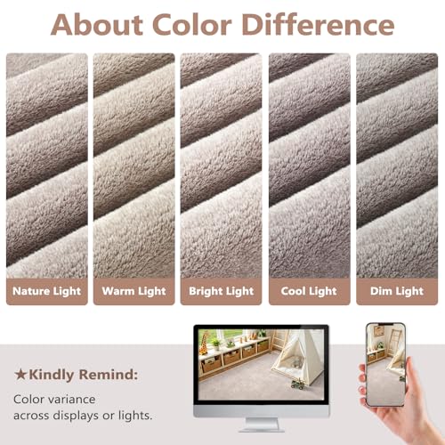 5x7 Oatmeal White Area Rug Non (04 Oatmeal/White / 5' x 7' (Rectangular))