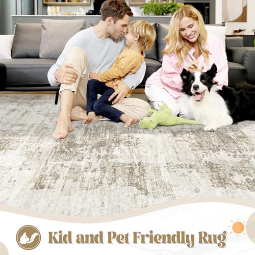 8x10 Area Rugs for Living Room (Beige Brown / 8' x 10' (Rectangular))