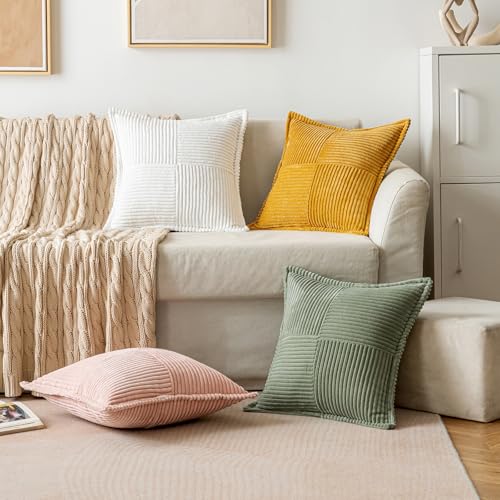 Decorative Throw Pillow Covers for Couch 16x16 Light Olive Green (Light Olive Green / 16" x 16" (Pack of 2))