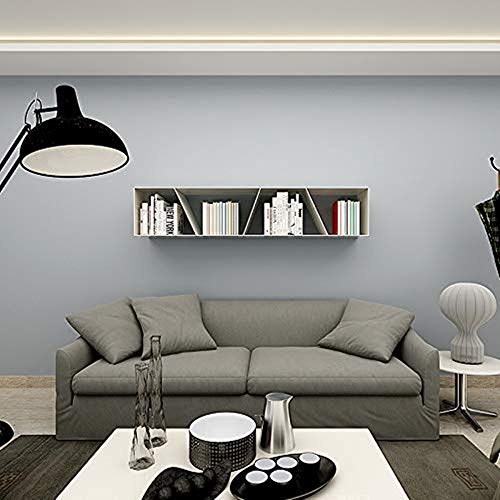 Gray Self Adhesive Wallpaper Film Stick Paper Easy to Apply (Gray / 15.7" x 118")