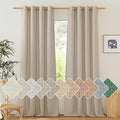 Thick polyester and linen Curtains 96 inch Long (Taupe / 55"W x 96"L (Pack of 2))