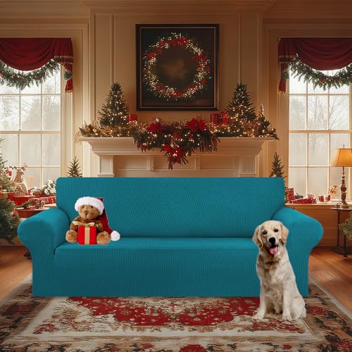 Stretch Oversized Couch Covers for Sofa Slipcover (Peacock Blue / X-Large)