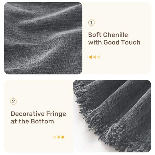 2 Pieces Sectional Couch Covers L Shaped Cover L Dark Gray (Dark Grey / 71"×102"+71"×110")