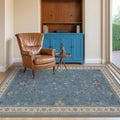 Washable 4x6 Small Rug for Living Room (4' x 6' (Rectangular) / Dusty Blue)