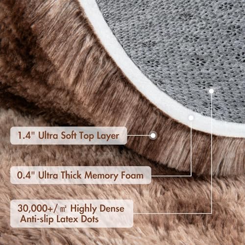 8x10 Ft Extra Large Shag Brown Area Rug for Living Room (Ac Tie Dyed Coffee / 8' X 10' (Rectangular))