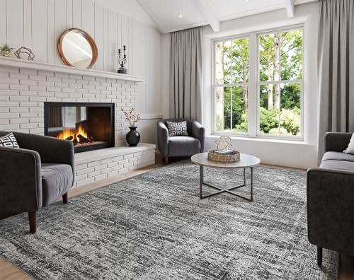 10x14 Area Rug Living Room Rugs (Dark Gray / 10' x 14' (Rectangular))