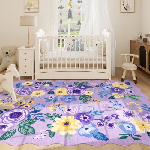 5x7 Area Rugs for Bedroom (Purple (Big) / 5' x 7' (Rectangular))