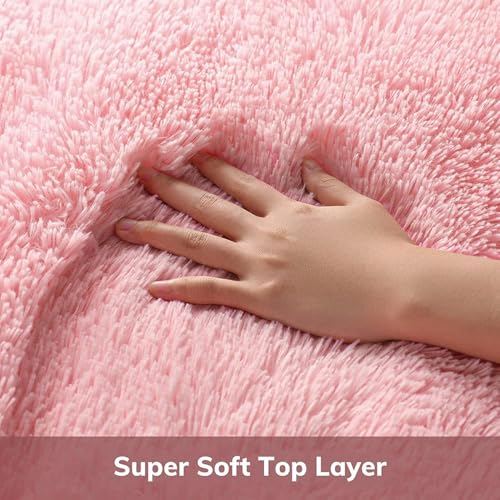 Pink Round Rug for Bedroom Girls (5- Pink / 4' (Round))