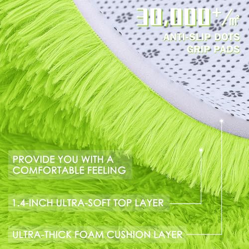 2x8 Machine Washable Runner Rugs for Hallway (2x8 Ft / Lime Green)
