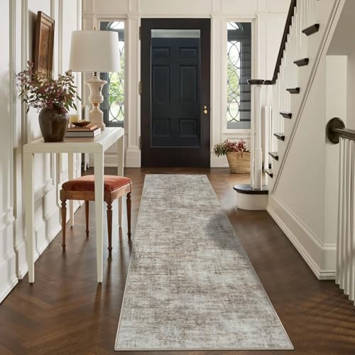 2'6''x8' Runner Rugs Washable Rug (Brown/Black / 2'6" x 8' (Runner))