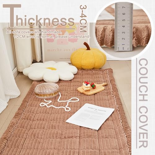 Couch Covers for Dogs Washable (Dark Brown / 27.6" X 59")