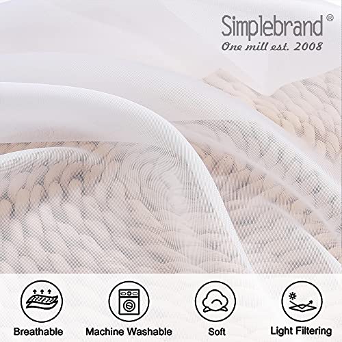 Sheer White Curtains 120 Inches Long (White / 42"W x 120"L (Pack of 2))