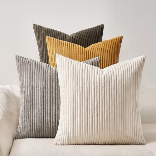 Decorative Brown Throw Pillow Covers Cushion Cases (Brown / 22" x 22" (Pack of 4))