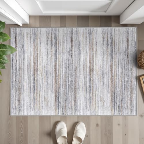 2x3 Small Washable Area Rug (Beige/Grey / 2' x 3' (Rectangular))
