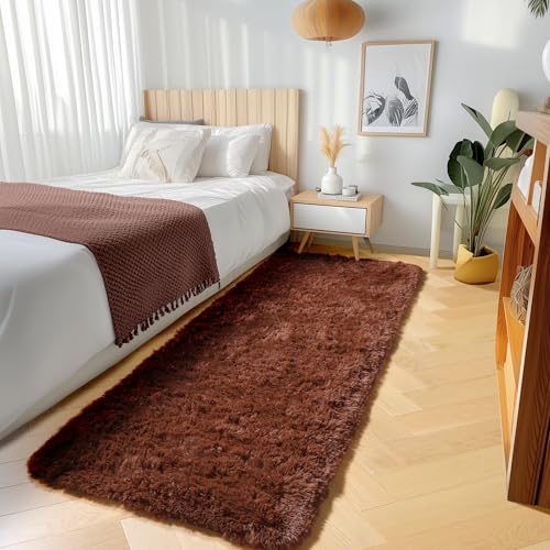 Brown Runner Rugs for Bedroom Living Room (Brown / 2' x 6' (Runner))