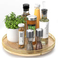 12 Inch Farmhouse Oak Lazy Susan Cabinet Organizer (Natural Oak / 12 inches)