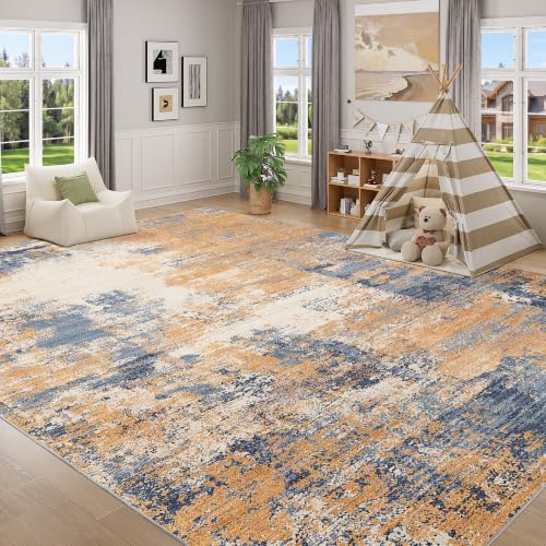 9x12 Area Rug (Orange/Blue / 9' x 12' (Rectangular))