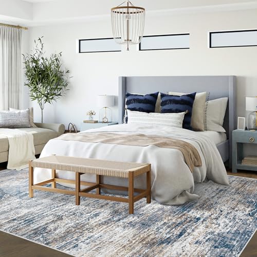 6x9 Area Rugs for Living Room (Blue White / 6' x 9' (Rectangular))