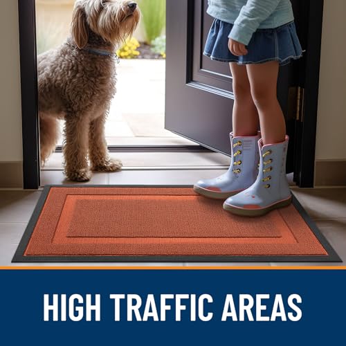 Front Door Mat Outside 47x17 (Vermillion Red / 47" x 17")