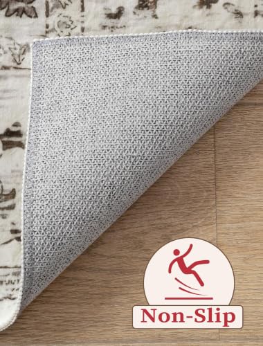 2'6"x10' Washable Non Slip Boho Runner Rug for Hallway (Earth Tone/Multi / 2'6" x 10' (Runner))