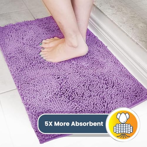 Super Water Absorbent Door Mat Indoor (Purple / 24" x 36")