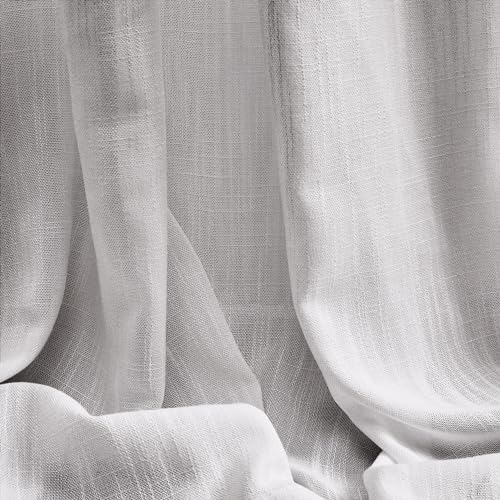 90 Inch Farmhouse Curtains for Living Room (50"W x 90"L (Pack of 2) / Light Grey)
