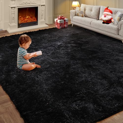 8x10 Feet Large Area Rug (Black / 8' x 10' (Rectangular))