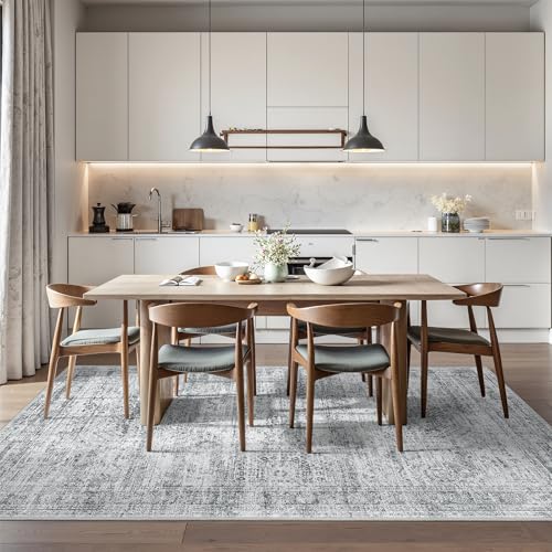5x7 Area Rugs for Living Room (Grey/Ivory / 5' x 7' (Rectangular))
