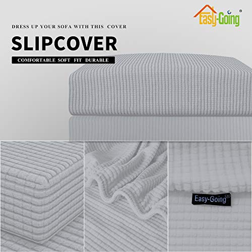 Stretch 1 Piece Couch Cushion Cover for Sofa (Large / Silver Gray)