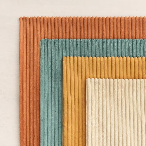 Large Decorative Throw Pillow Covers (Orange Teal / 24" x 24" (Pack of 4))