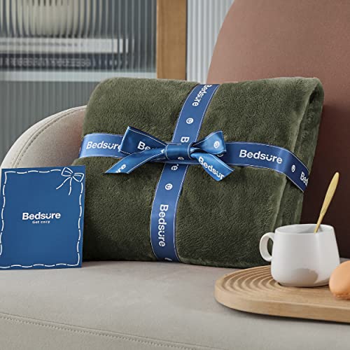 GentleSoft Fleece Blanket Twin Size Olive Green (Olive Green / Twin (60" X 80"))