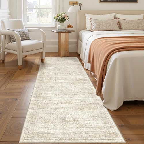 2'6 x 8' Runner Rug Non Slip (Beige/Ivory / 2'6" x 8' (Runner))