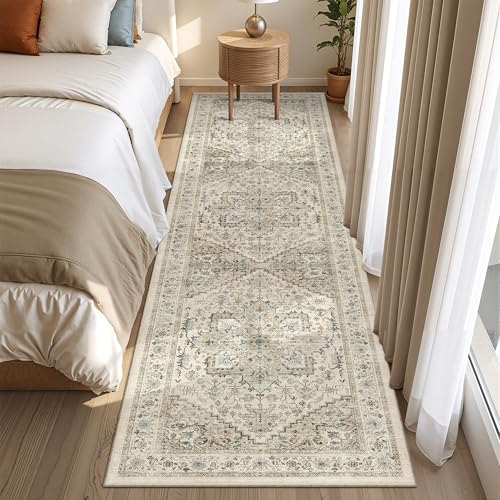 Runner Rug 2x8 Runners for Hallways Washable Rugs (Brown/Beige / 2' x 8' (Runner))