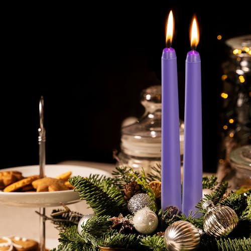 0.87×10 Inch Violet Taper Candles (Violet)