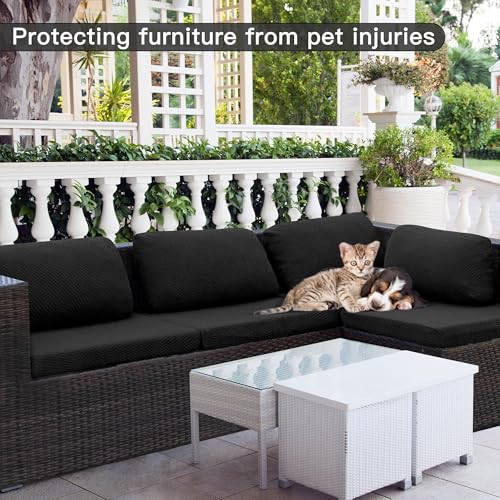 8Pcs Outdoor Cushion Covers (Black. / 8PCS)