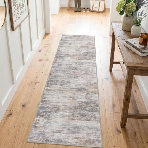 Modern Hallway Runner (Multi-grey / 2' x 6' (Runner))