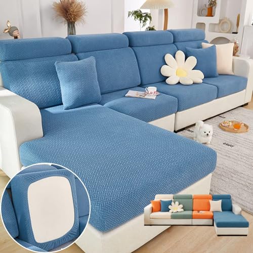 Soothing Home Sofa Covers (Blue / Large Double Seat Cover)