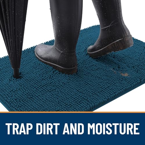 Dog Door Mat for Muddy Paws 47x17 (Atlantic Blue / 47" X 17")