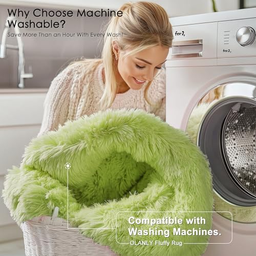 2x8 Machine Washable Runner Rugs for Hallway (2x8 Ft / Grass Green)