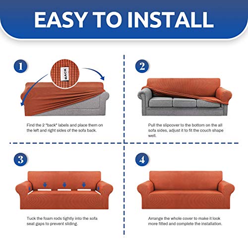 Loveseat Couch Cover (Pureed Pumpkin / Medium)