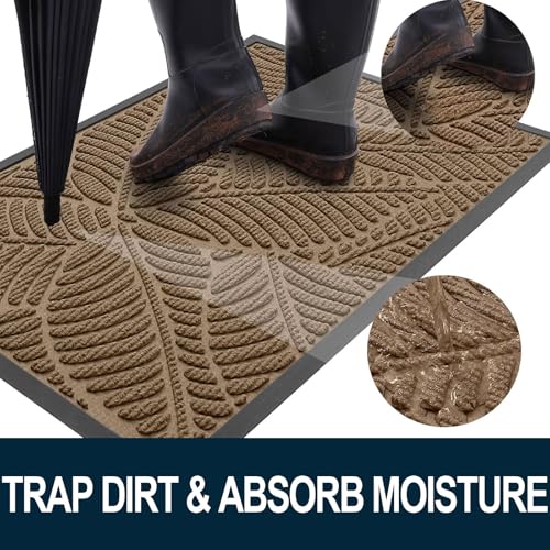 Waterproof Front Doormat (Light Brown / 71" X 47")