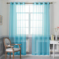 Sheer Curtains for Bedroom Windows 84 inch Length (Baby Blue / 54"W x 84"L (Pack of 2))