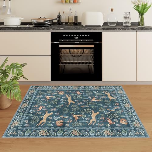 2x3 Entryway Rug (Blue (Animal) / 2' x 3' (Rectangular))