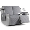 Waterproof Recliner Couch Covers Washable (Light Gray / Oversized 2 Seater)