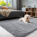 3x6 Machine Washable Runner Rugs for Hallway (3x6 Ft / Light Grey)