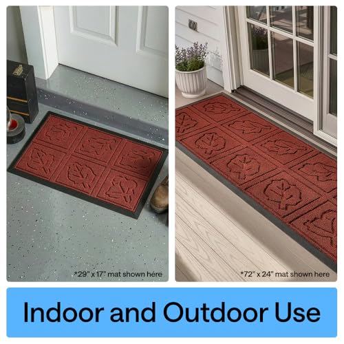 WeatherMAX Door Mat (Burgundy Leaves / 35" x 23")