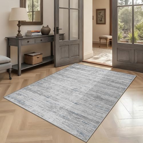 Washbale Rugs 3x5 Ultra Soft Area Rug (Blue/Grey / 3' x 5' (Rectangular))