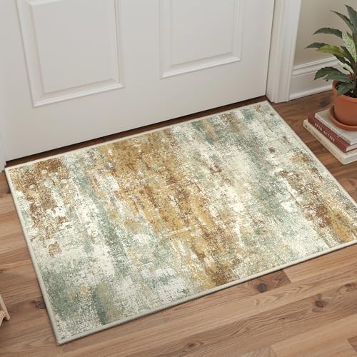 2x3 Area Rugs for Entryway (Orange Green / 2' x 3' (Rectangular))