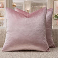 Sweet Lilac Velvet Throw Pillow Covers 24x24 Pack of 2 (Sweet Lilac / 24" x 24" (Pack of 2))